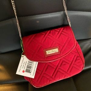 Vera Bradley chain strap crossbody purse tango red